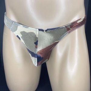 Starwear Velvet Camouflage Thong Bikini - Size Medium